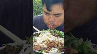 Beef Noodles with Fertilizer mukbang eating [upl. by Artcele]