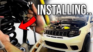 Installing Eibach Lowering Springs on a Jeep Trackhawk NOT YOUR AVERAGE TUTORIAL [upl. by Keverne]