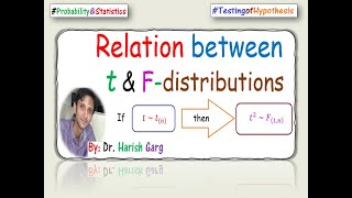 Relation between t and F statistic distributions [upl. by Kramlich454]