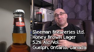 Sleeman Honey Brown Lager Review  Drinking In Canada [upl. by Borlase]