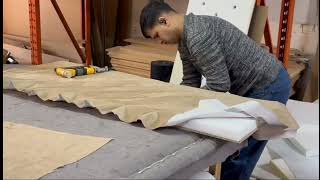 DIY Bespoke Upholstered Panel headboard  wall panel bedroom design Bedroom Decorations ideas [upl. by Chafee]