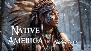 Escape Through the Snowy Forest with the Native Americans  Canyon Eagle Teepees Campfire  Flute [upl. by Sidnal292]