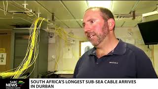 Arrival of South Africas longest subsea cable in Durban Ryan Sher [upl. by Ardnak938]