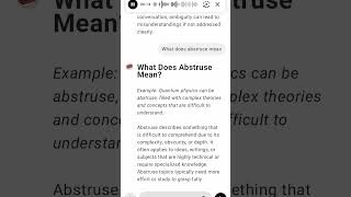 What Does Abstruse Mean [upl. by Cutter215]