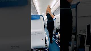 Cabin crew safety demonstration airhostess cabincrew cabincrewlife aviation indigo flightdemo [upl. by Nirehs]