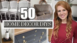 50 DIY HOME DECOR THRIFT FLIPS • AFFORDABLE DECORATING IDEAS [upl. by Anilys610]