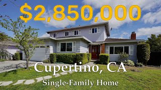 Tour a Single Family House in Cupertino CA  Monta Vista High School  2850000  Sold [upl. by Ramsey]