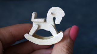 Деревянная лошадкакачалка миниатюра  Wooden rocking horse miniature [upl. by Sukcirdor]