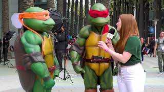 Teenage Mutant Ninja Turtles Raphael amp Michelangelo Cosplay Interview at WonderCon 2022 [upl. by Blondelle]