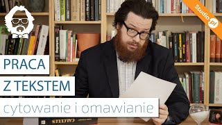 Cytowanie a omawianie przypisy i bibliografia w pracach zaliczeniowych i dyplomowych [upl. by Wilie307]