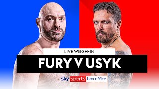 TYSON FURY VS OLEKSANDR USYK  LIVE WEIGHIN AND FINAL FACEOFF 🔥 [upl. by Hanad]