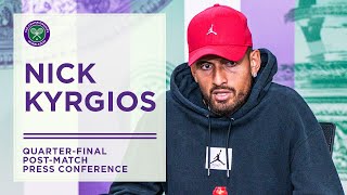 Nick Kyrgios QuarterFinal Press Conference  Wimbledon 2022 [upl. by Ynafetse]