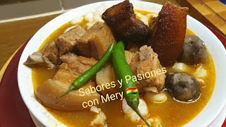 🇧🇴🇧🇴FRICASÉ DE CERDO  PACEÑO  BOLIVIANO [upl. by Rammaj]