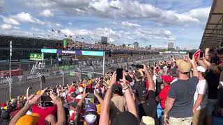 2022 F1 Australian Grand Prix  Race start  Fangio Grandstand point of view [upl. by Ameehsat]