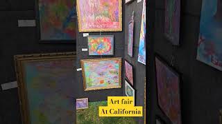 My booth at Art fair in central passedinawwwpaintingwinepartiescom artpouneh painting [upl. by Rubenstein]