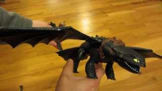 How To Train Your Dragon Giant Fire Breathing Night Fury Toy [upl. by Keane]