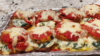 Eggplant Parmigiana with Ricotta Mozzarella and Spinach [upl. by Iny587]