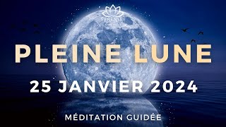 20 MIN 🎧 PLEINE LUNE en LION ♌ 25 JANVIER 2024  Méditation guidée ✨ [upl. by Anicul205]