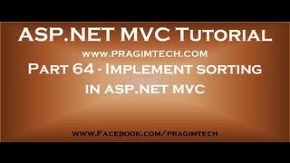 Part 64 Implement sorting in asp net mvc [upl. by Aklog]