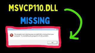 Fix MSVCP110 dll is missing from your computer English [upl. by Olecram]