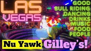 🟡 Las Vegas  Gilleys Great Bull Riding Dancing Drinks Music Food amp People Come Join Me [upl. by Namara]