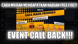 CARA MENDAPATKAN HADIAH FREE FIRE EVENT CALL BACK [upl. by Kola56]