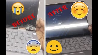 How Dell Inspiron 14 2 in 1 Laptop Screen Replacement Dell Inspiron touch screen replacement Part2 [upl. by Nwahsem]