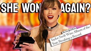 Grammy Awards 2024 REACTION  Taylor Swift BREAKS WORLD RECORD [upl. by Ysdnil212]