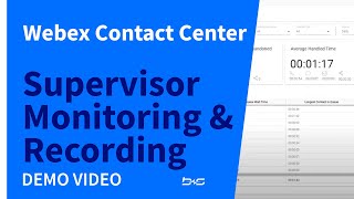 Webex Contact Center Supervisor Monitoring amp Recording [upl. by Nnitsuj127]