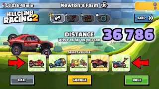 Hill Climb Racing 2  36786 points in NEWTONS FARM Team Event [upl. by Euqinay]