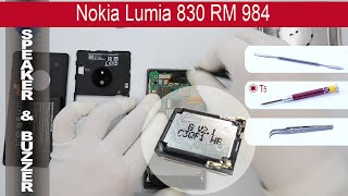 How to replace 🔊 buzzer ringer 📢 loud speaker 📱 Nokia Lumia 830 RM984 [upl. by Holden]