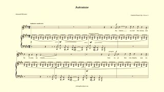 Automne  Fauré – accompaniment in C minor  Automne accompaniment C minor [upl. by Doerrer]