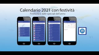 Calendario 2021 con festività [upl. by Cantu]