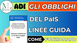 ASSEGNO DI INCLUSIONE adi ➜ GLI OBBLIGHI DEL PaIS [upl. by Lleret]