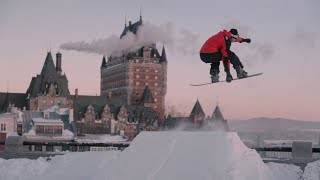 De la planche à neige urbaine à deux pas du Château Frontenac [upl. by Silda580]