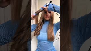 How to curl with a straightener using the ✨ new ✨ ghd chronos in limited edition ice blue ghdhair [upl. by Goldy251]