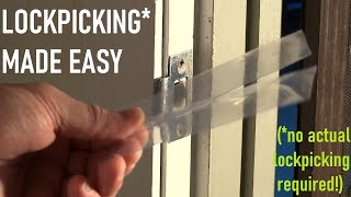 How to bypass a deadlatch  quotLockpickingquot made easy [upl. by Mattland]