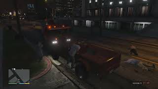 GTA V Vagos Kills firefighter and gets shot by the Ballas part 3 [upl. by Kanal368]