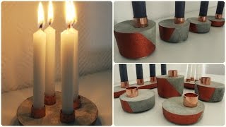 Beton Adventskranz 3 Varianten  DIY  Concrete Advent Wreath eng sub [upl. by Nugesulo]