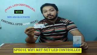 Pixel led controller SP801E WiFi Artnet Pixel Led Controller Unboxing Full Details in Hindi [upl. by Ahsinyd]