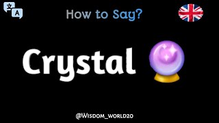 How to Pronounce quotCRYSTALquotLearn English Online [upl. by Aliak]