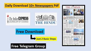 How to Download The Hindu and Indian Express Newspaper Free HD PDF  The Hindu Today PDF [upl. by Nonahs]