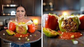 HOW TO MAKE THE BEST MEXICAN STUFFED BELL PEPPERS [upl. by Locklin470]