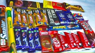 Chocolate opening video Lots of chocolates Gems opening video surprise toys Cadbury KitKat [upl. by Fionnula945]