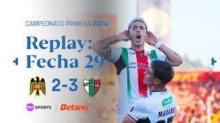 TNT Sports Replay  Unión Española 23 Palestino  Fecha 29 [upl. by Litt]