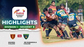 HIGHLIGHTS – Ananda College vs Sri Sumangala College – Div 1 Segment B  DSRL24 [upl. by Assereht]