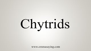 How To Say Chytrids [upl. by Darlene]