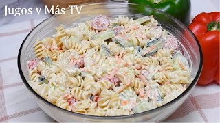 Ensalada Fría de Pasta Cremosa y Bien Fácil de Hacer [upl. by Tavis]