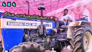 SWARAJ 843 XM 4WD  45hp  843 Tractor tamil review  swaraj [upl. by Rolandson]