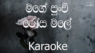 Mage Punchi Rosa Male Karaoke without voice  මගේ පුංචි රෝස මලේ [upl. by Atteuqahs]